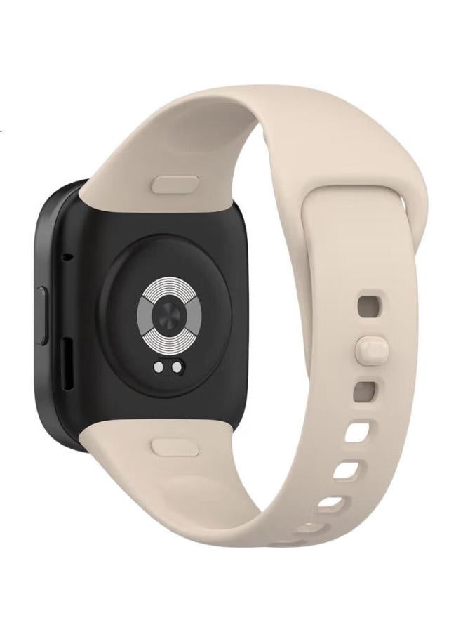 KMaxAI Compatible Silicone Watch Band For Xiaomi Redmi Watch 3, Xiaomi Redmi Smart Sports Watch Strap, Dopamine Fresh Replacement Wristband, Ivory White - Image 2