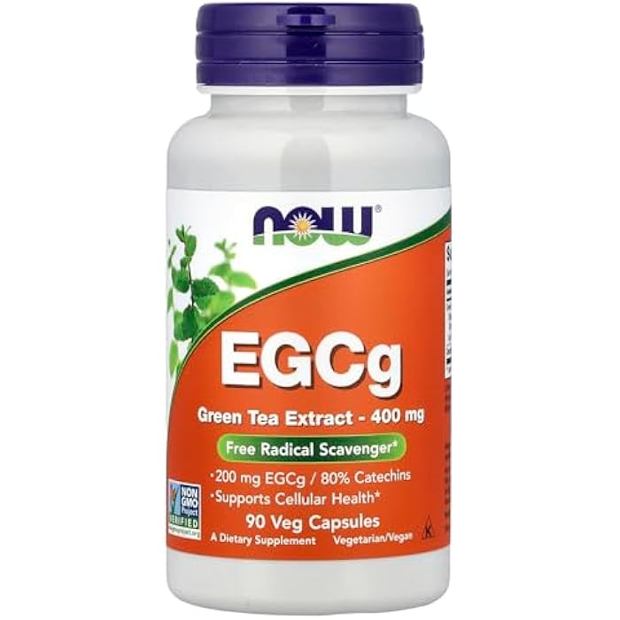 NOW FOODS EGCG 400mg Green Tea, 90 CT - Image 1