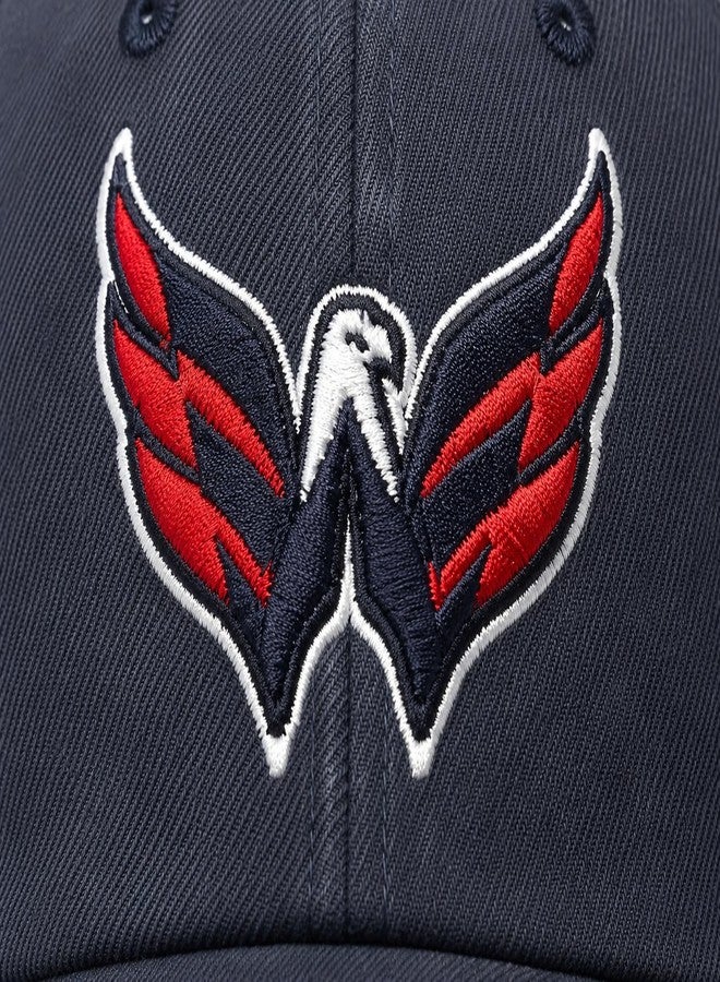 AMERICAN NEEDLE Raglan Bones Officially Licensed NHL Mesh Strapback Hat, Washington Capitals, Navy (41152A-WAC) - Image 2