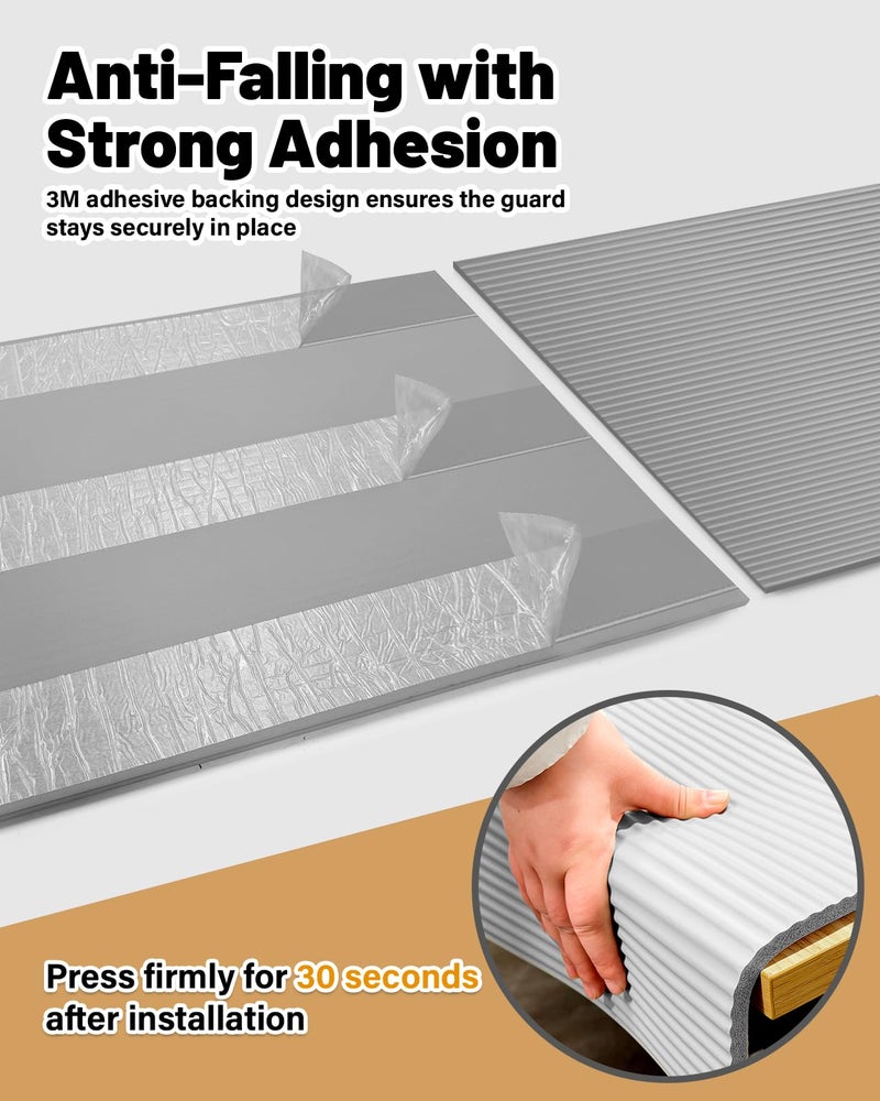 JZHLLA Fireplace Baby Proofing, Soft Seat Edge Cushion with Adhesive Backing, 78'' Foam Hearth Pad for Stone Brick Fire Place Bumper Protector for Toddlers Babies Child, Gray - Image 5