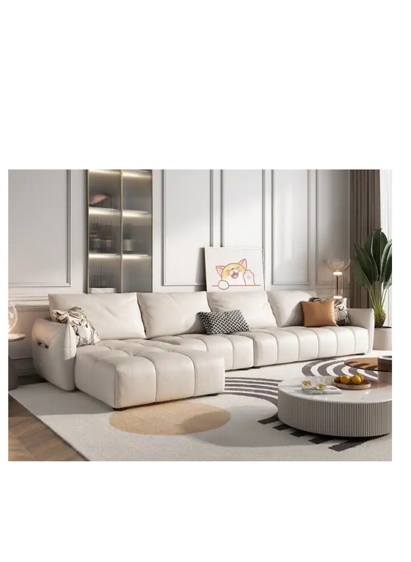 Comfynest Italian Style Faux Leather L Shape Sofa for Modern Living Room Comfort  - Image 1