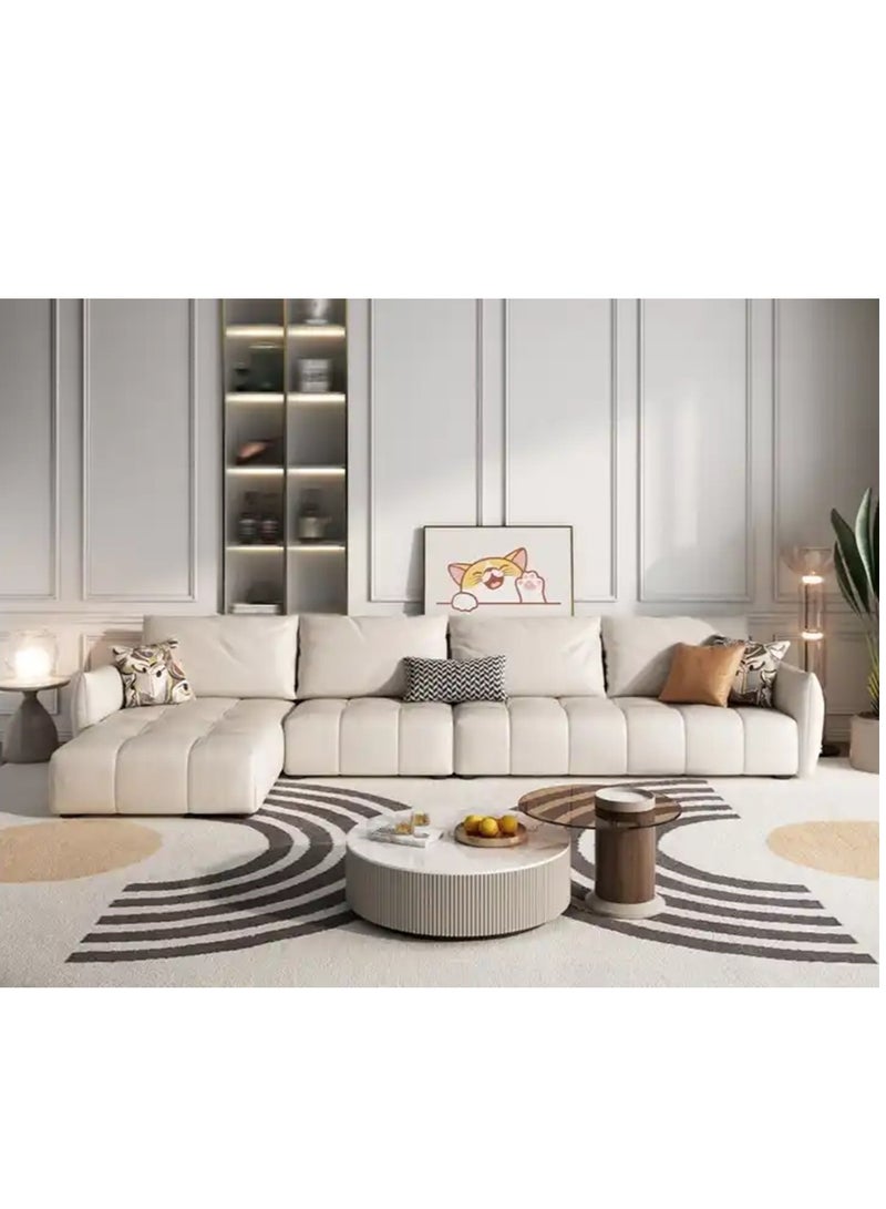 Comfynest Italian Style Faux Leather L Shape Sofa for Modern Living Room Comfort  - Image 2