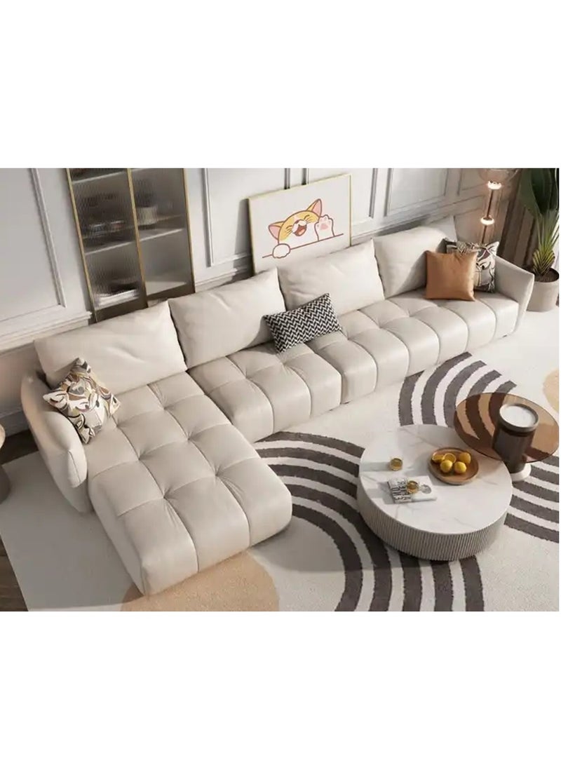 Comfynest Italian Style Faux Leather L Shape Sofa for Modern Living Room Comfort  - Image 3