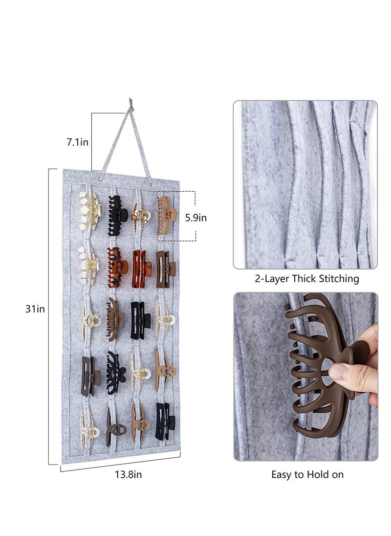 Excefore Bow Holder Stylish Girls Hair Claw Hanger Large Clip Organizer Storage Hanging Wall Door Closet Display Declutter Room Enhance Style for Fashion Teens Women  - Image 2