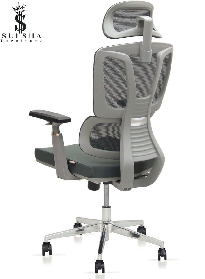 SULSHA Premium Office Chair Ergonomic Designed Desk Chair Super Comfortable Mid Back Adjustable Arm Wide Seat Mesh Chair hydraulic Back - Image 3