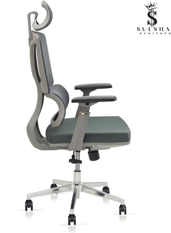 SULSHA Premium Office Chair Ergonomic Designed Desk Chair Super Comfortable Mid Back Adjustable Arm Wide Seat Mesh Chair hydraulic Back - Image 4