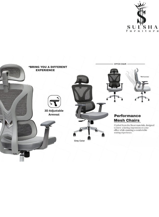 SULSHA Premium Office Chair Ergonomic Designed Desk Chair Super Comfortable Mid Back Adjustable Arm Wide Seat Mesh Chair hydraulic Back - Image 5