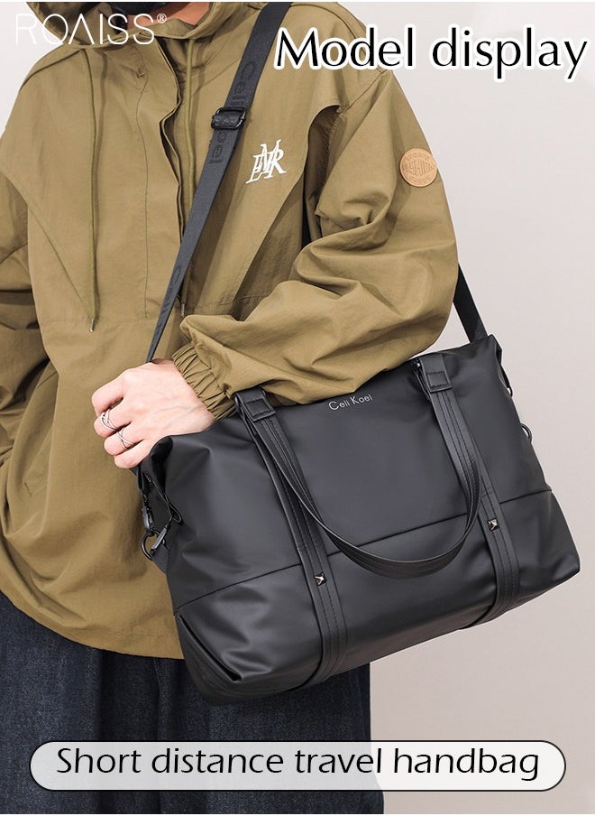 roaiss Large Capacity Lightweight Short Travel Tote Bag Adjustable Detachable Shoulder Strap Fitness Crossbody Bag Waterproof Multi-Pocket Shoulder Bag  - Image 1