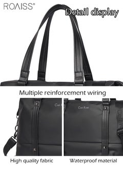 roaiss Large Capacity Lightweight Short Travel Tote Bag Adjustable Detachable Shoulder Strap Fitness Crossbody Bag Waterproof Multi-Pocket Shoulder Bag  - Image 5