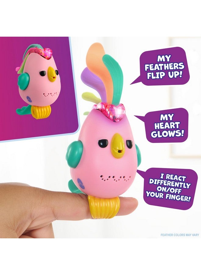 Fingerlings طائر فينجرلينغز سويت تويتس التفاعلي - سجل ولعب رسائل سرية، يتضمن أكثر من 40 صوتًا وتفاعلًا - ديبي (وردي) - Image 4