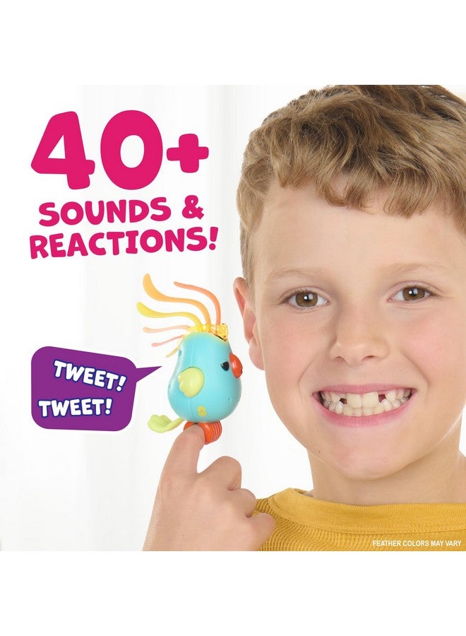 Fingerlings طائر فينجرلينغز سويت تويتس التفاعلي - سجل ولعب رسائل سرية، يتضمن أكثر من 40 صوتًا وتفاعلًا - ديبي (وردي) - Image 5