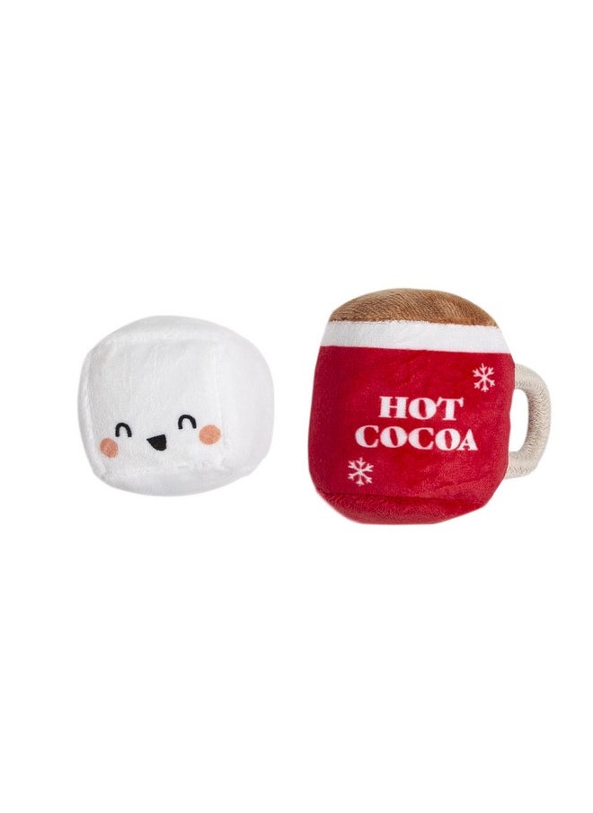 pearhead Pearhead Hot Cocoa Christmas Cat Toy Set, Holiday Pet Owner Gift, Holiday Must Have Accessories, Plush Rattle and Crinkle Holiday Cat Toys, Set of 2  - Image 1