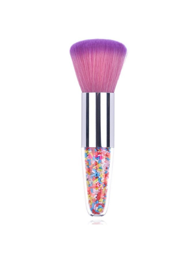 Ycyan Ycyan Nail Art Dust Powder Remover Brush, Nail Art Dust Cleaner Brush Professional Nail Art Tool for Acrylic Gel Nails Colorful Handle - Image 1