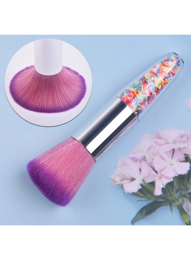 Ycyan Ycyan Nail Art Dust Powder Remover Brush, Nail Art Dust Cleaner Brush Professional Nail Art Tool for Acrylic Gel Nails Colorful Handle - Image 3