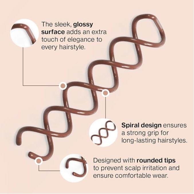Kitsch Spiral Hair Bun Styling Pins for Women and Girls - Image 3