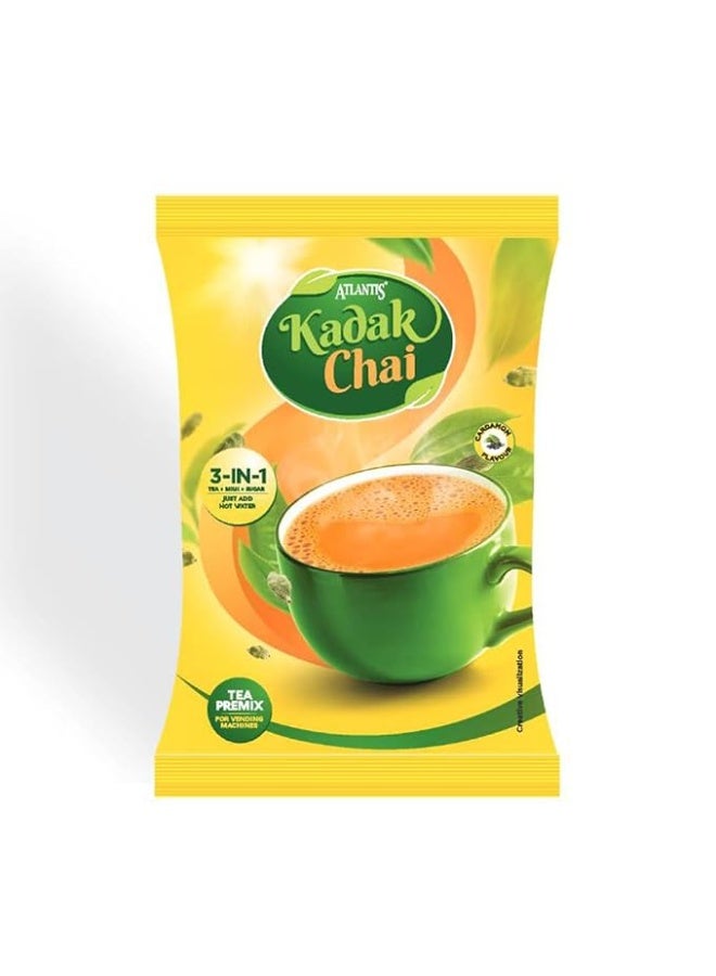 ATLANTIS Kadak 3-in-1 Cardamom Tea Premix Powder, 1kg Pack - Image 1