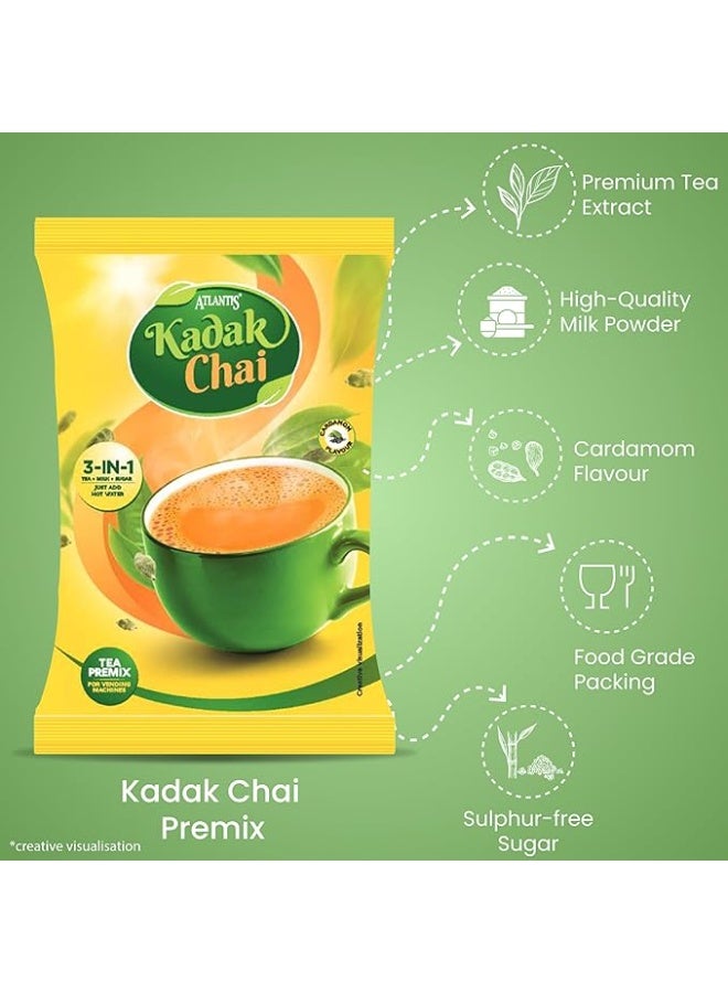 ATLANTIS Kadak 3-in-1 Cardamom Tea Premix Powder, 1kg Pack - Image 5