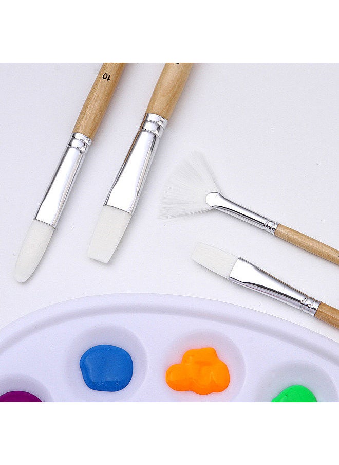 Generic 24PCS Paint Brushes Set Kit Artist Professional Paintbrush Round Brushes with Nylon Hair for Acrylic Aquarelle Watercolor Gouache Face Painting Great Art Drawing Supplies  - Image 2