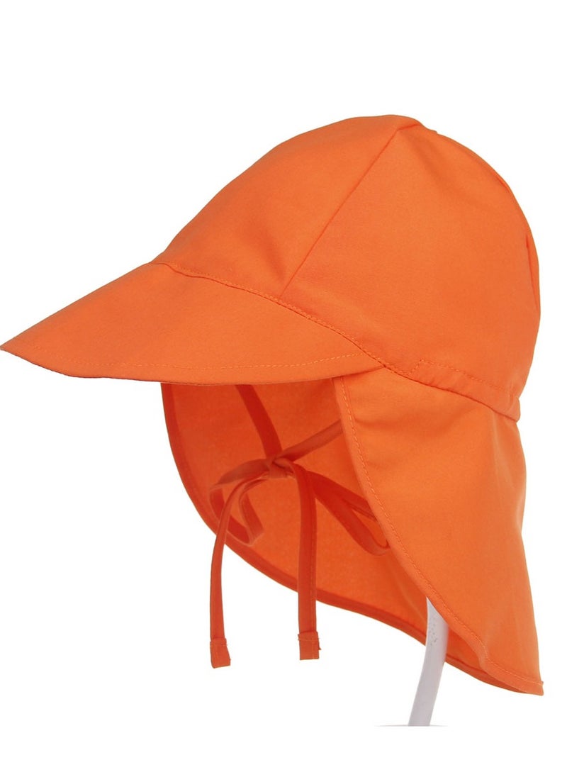 Generic Kids UV Protection Sun Hat Toddler Summer Beach Wide Brim Hat,Orange,L  - Image 1