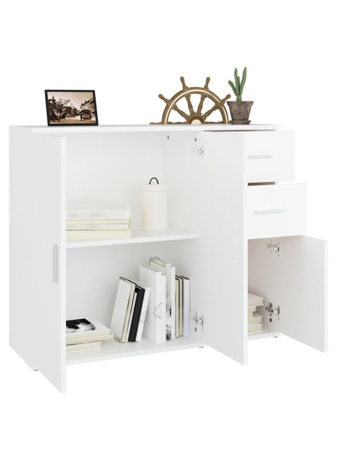 vidaxl Sideboard White 91x29.5x75 cm Engineered Wood 823269 - Image 3