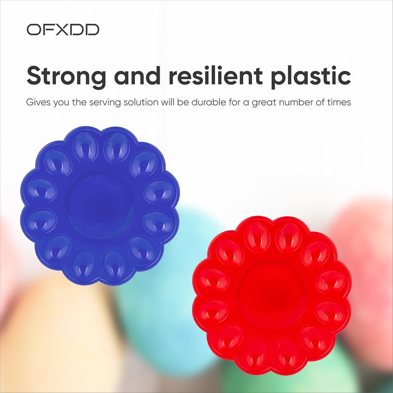OFXDD Easter Deviled Egg Plate - Eggs Serving Tray - Large Plastic Boiled Egg Platter - Disposable Eggs Server - 9.44" - Image 5