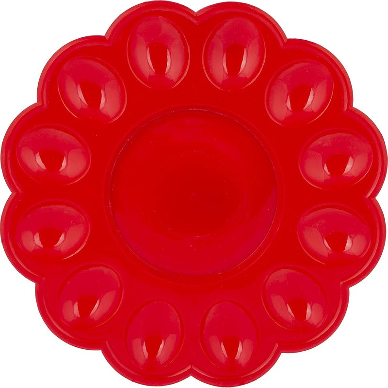 OFXDD Easter Deviled Egg Plate - Eggs Serving Tray - Large Plastic Boiled Egg Platter - Disposable Eggs Server - 9.44" - Image 1