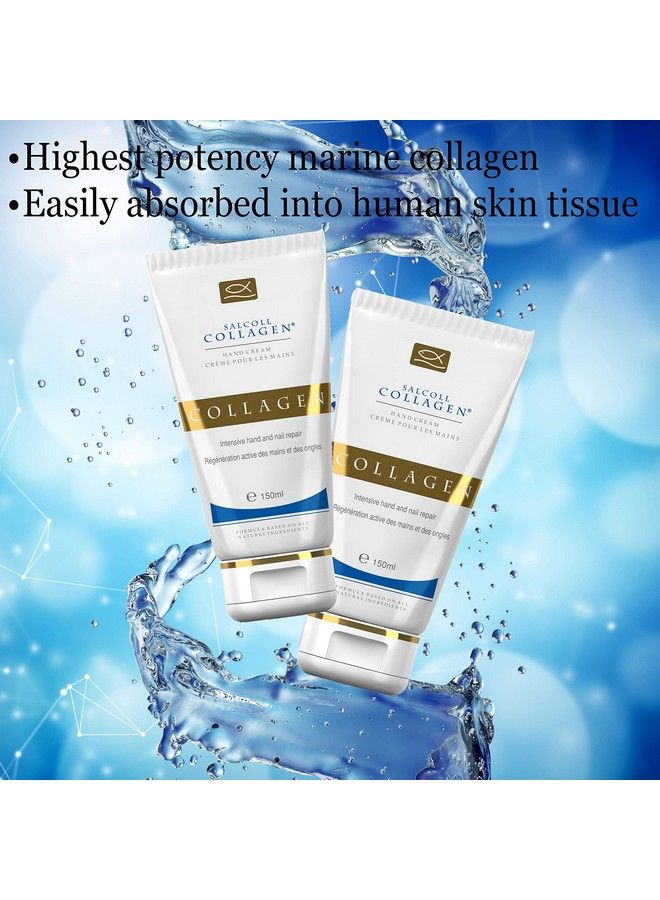 Salcoll Collagen Pure Bioactive Antiaging Collagen Repair Hand Cream Hypoallergenic Moisturizing Lotion Dry Skin Relief  All Skin Types 150 Ml - Image 3