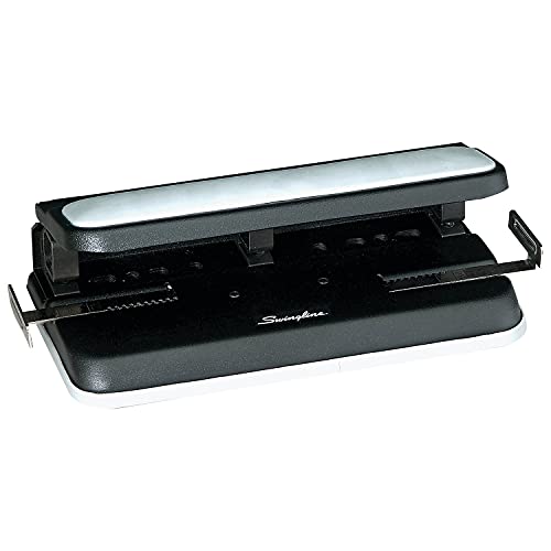Swingline سوينغلاين 2-7 مثقاب ثقوب، قابل للتعديل، مثقاب ثقوب ثقيل، سهل الاستخدام، سعة ثقب 32 ورقة، أسود/رمادي (74300) - Image 2