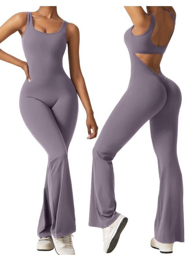 European And American Women's Sleeveless Horn Jumpsuit Backless Vest Tight Hip Yoga Jumpsuit