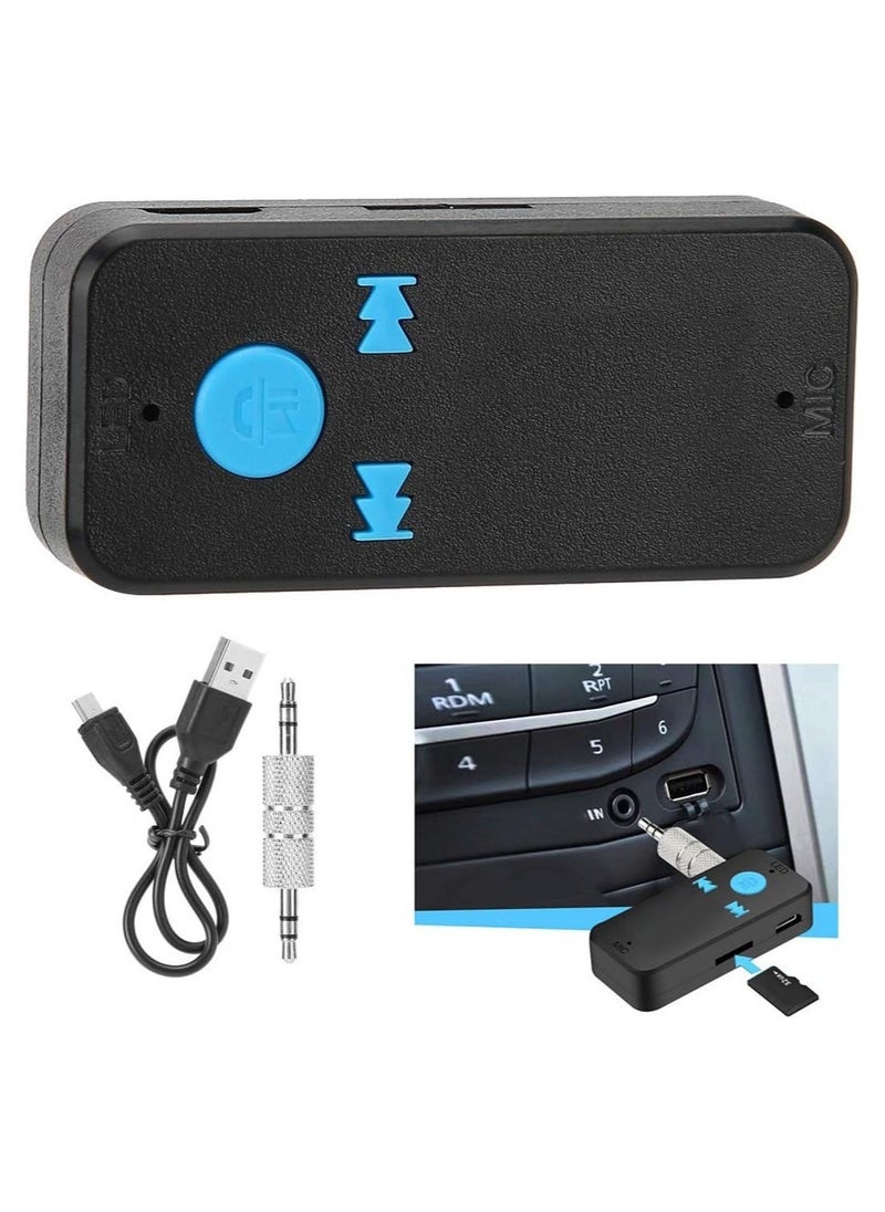 BOLICE - NEW Bluetooth Adapter 3 in 1 Wireless 4.0 USB Bluetooth Receiver 3.5mm Audio Jack TF Card Reader MIC Call Support Car Speaker - Image 1