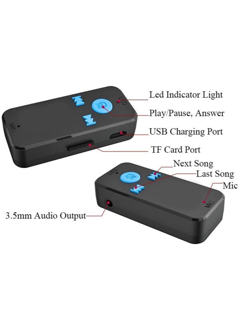 BOLICE - NEW Bluetooth Adapter 3 in 1 Wireless 4.0 USB Bluetooth Receiver 3.5mm Audio Jack TF Card Reader MIC Call Support Car Speaker - Image 1