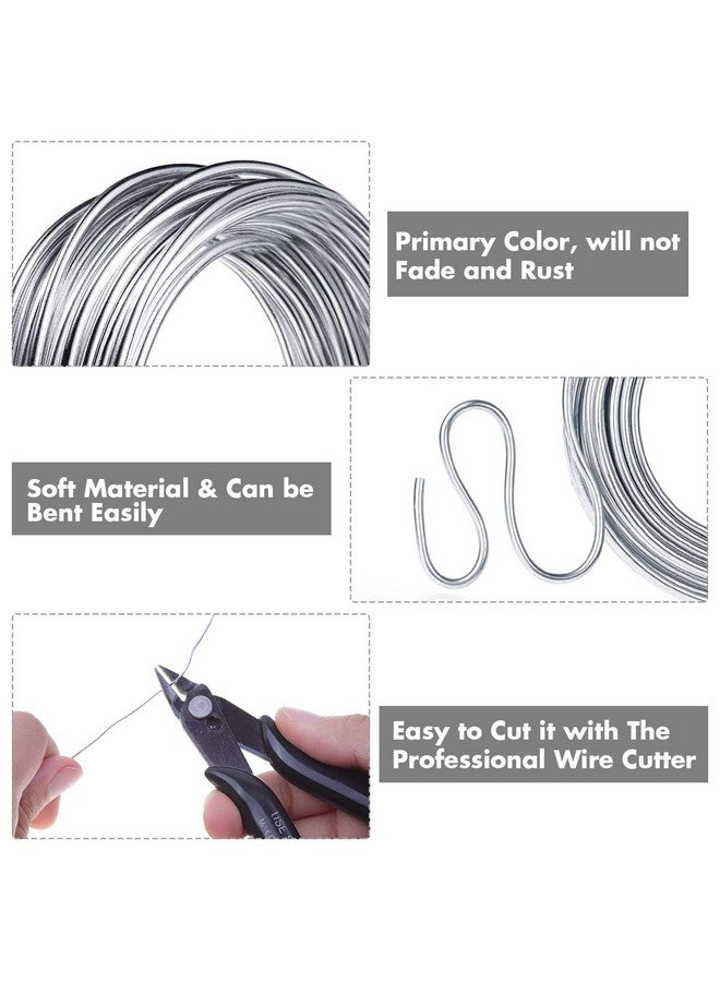 anezus Aluminum Wire Anezus 18 Gauge 328 Ft Metal Wire Bendable Sculpting Aluminum Wire 1Mm For Crafts Jewelry Making Beading Floral (Silver) - Image 4