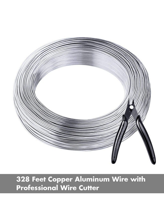 anezus Aluminum Wire Anezus 18 Gauge 328 Ft Metal Wire Bendable Sculpting Aluminum Wire 1Mm For Crafts Jewelry Making Beading Floral (Silver) - Image 2