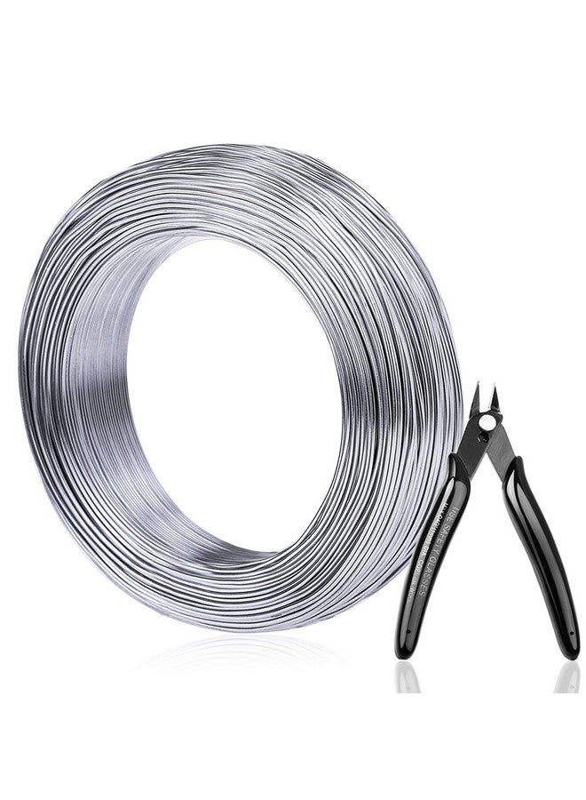 anezus Aluminum Wire Anezus 18 Gauge 328 Ft Metal Wire Bendable Sculpting Aluminum Wire 1Mm For Crafts Jewelry Making Beading Floral (Silver) - Image 1