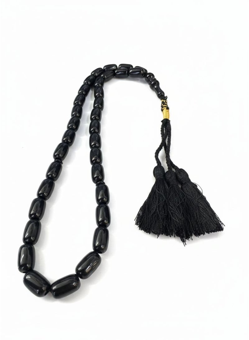 REX "Classic Luxury" Rosary – Royal Black with a Modern Touch 69787