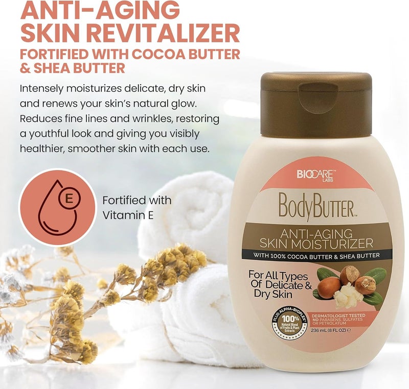 BioCare Body Butter Anti-Aging Skin Moisturizer with Cocoa Butter & Shea Butter - 8 Fl Oz - Image 2