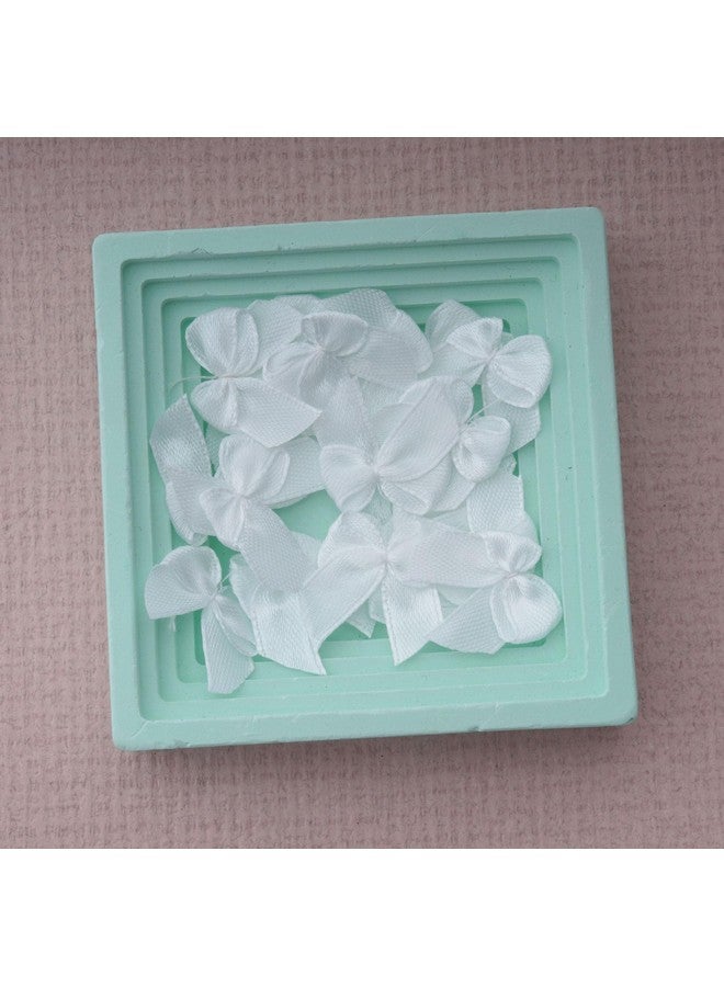 Sowaka 50 Pcs Mini Satin Ribbon Bow 0.9 Inch Small Soft Cute Elegant Bows for Craft DIY Making Kit Art Scrapbooking Sewing Christmas Gift Wedding Theme Parties Decoration Gift Supplies (White) - Image 5