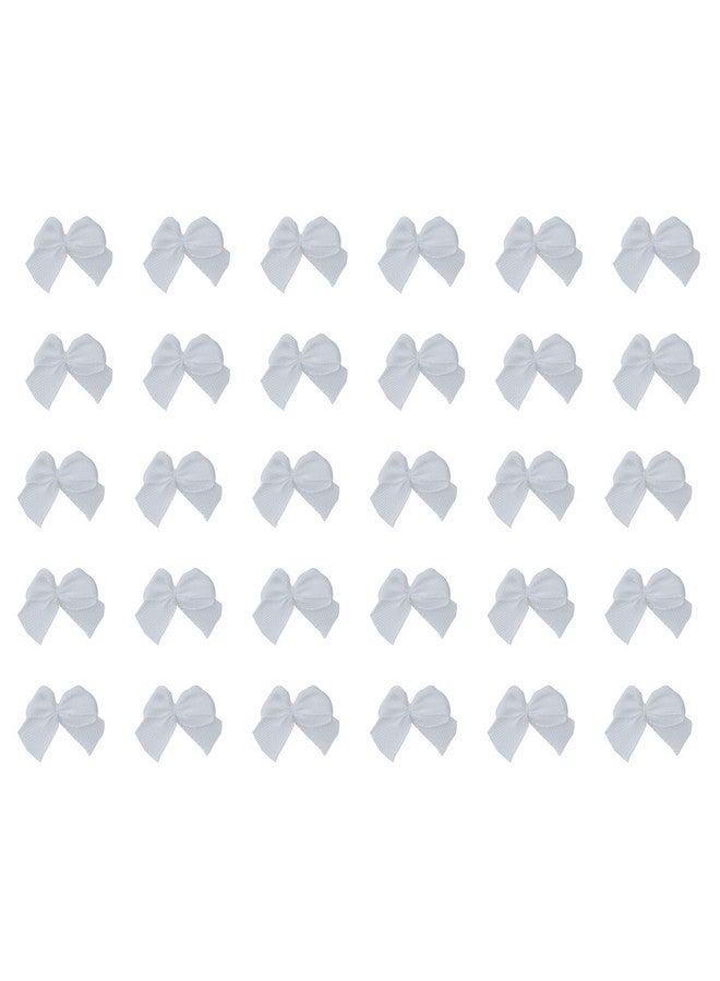 Sowaka 50 Pcs Mini Satin Ribbon Bow 0.9 Inch Small Soft Cute Elegant Bows for Craft DIY Making Kit Art Scrapbooking Sewing Christmas Gift Wedding Theme Parties Decoration Gift Supplies (White) - Image 1