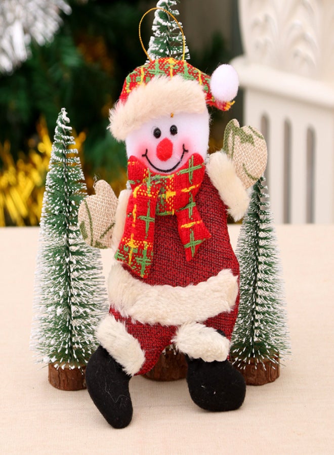 Christmas decorations old man snowman deer Christmas gift small pendant plush doll Christmas tree pendant supplies large snowman - Image 5