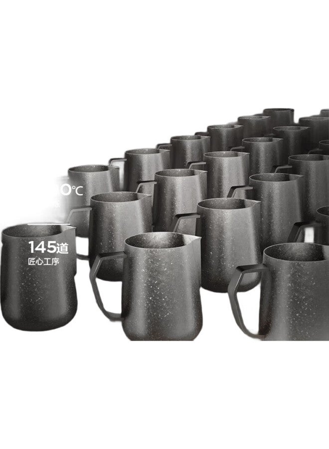 Simelo Pure Titanium Coffee Latte Art Pitcher, Pointed Milk Frother, Professional Latte Art Cup, 600Ml, Dazzling Galaxy - Image 2