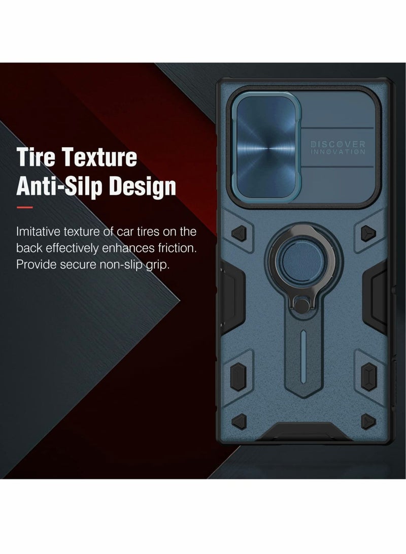 Captaintech Case for Samsung S22 Ultra Case with Kickstand  Camera Lens Cover - Image 2