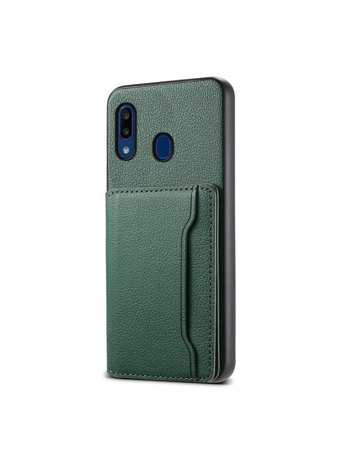 S-TOP Case For Samsung Galaxy A20/A30 Calf Texture Card Bag Design Full Coverage Phone Case - Image 1