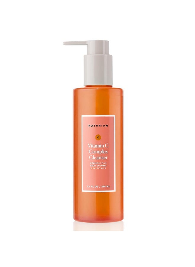 NATURIUM Naturium Vitamin C Complex Cleanser, Gently Exfoliating & Deeply Cleansing Foaming Face Wash Gel with Phytic Acid & Fruit Enzymes, 7.1 oz  - Image 1