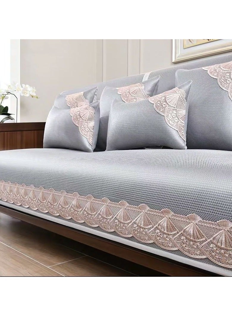 KUYING New Summer Ice Silk Sofa Mat 