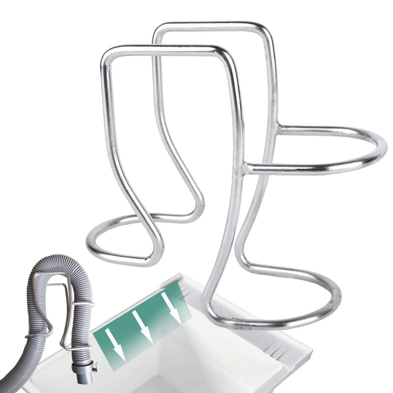 MEANHDAG Adjustable Washing Machine Washer Drain Hose Holder Hook Laundry Tub Hose Guide Clip Universal Utility Sink Hose Clamp 304 Stainless Steel 