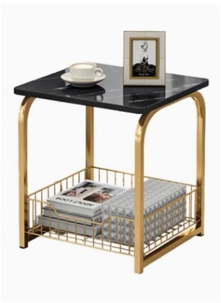 Modern End Table With Storage Basket Sofa Side Table With Marble Design For Living Room - pzsku/ZAF4875ECF1B3F2750C85Z/45/_/1694448262/f5a326b7-656a-4b42-b1b1-84ce820942cc