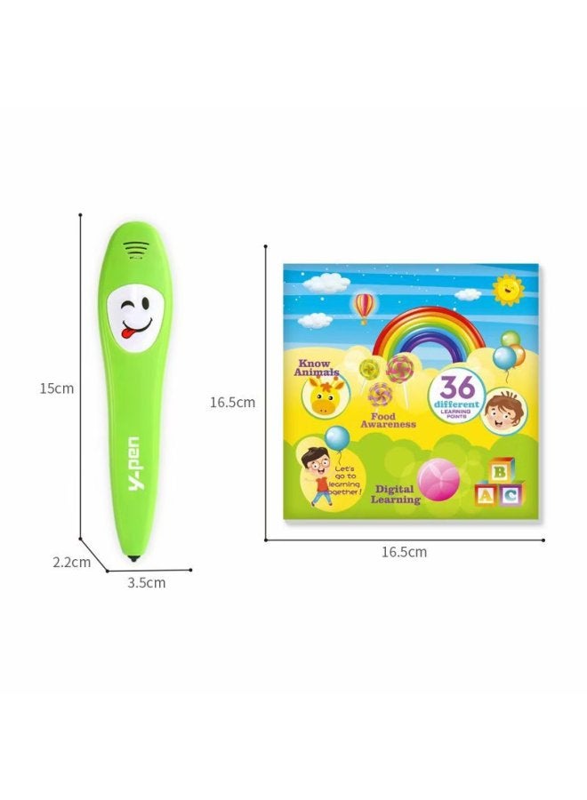 Children's Early Education Intelligence Toys Ypen Smart Logic Sound English Learning Pen Reading Pen Interactive Educational Toy-Color:Green - Image 4