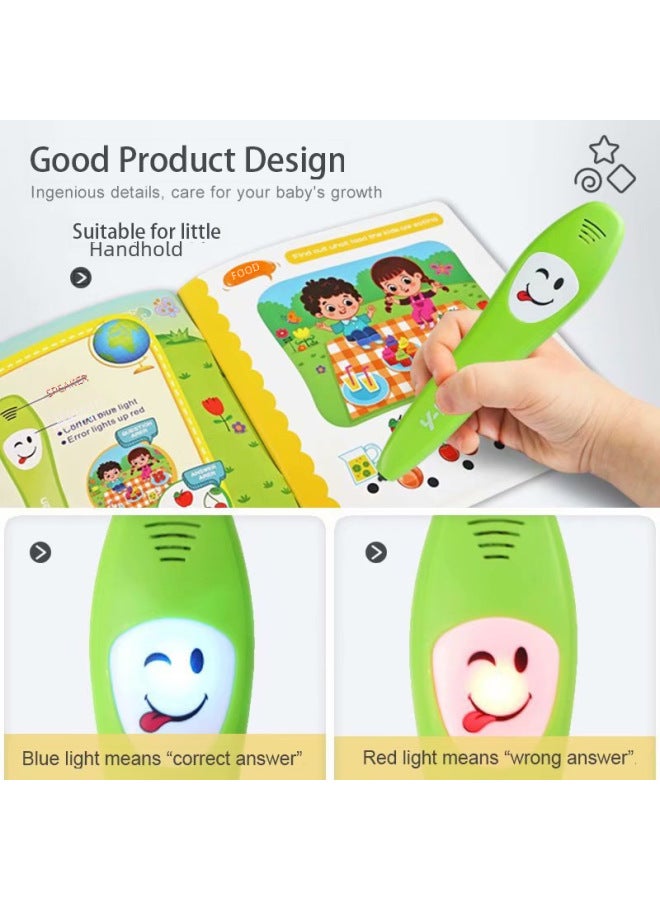Children's Early Education Intelligence Toys Ypen Smart Logic Sound English Learning Pen Reading Pen Interactive Educational Toy-Color:Green - Image 3