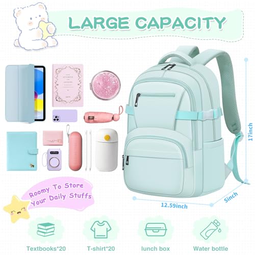 AFGWK Cute Backpack for School Girls Kids Aesthetic School Bag Backpack for Women Travel Laptop Child Bookbags - Image 3