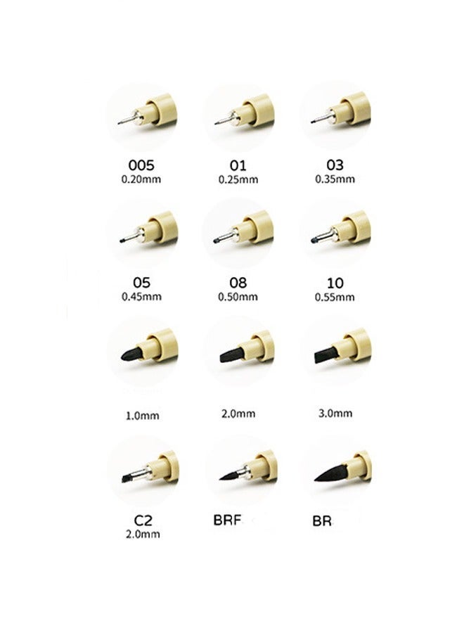 ليتو 12 قطعة رسم القلم مجموعة ليد رسم تصميم رسم رسم الفن الرسم الهزلي - Image 2